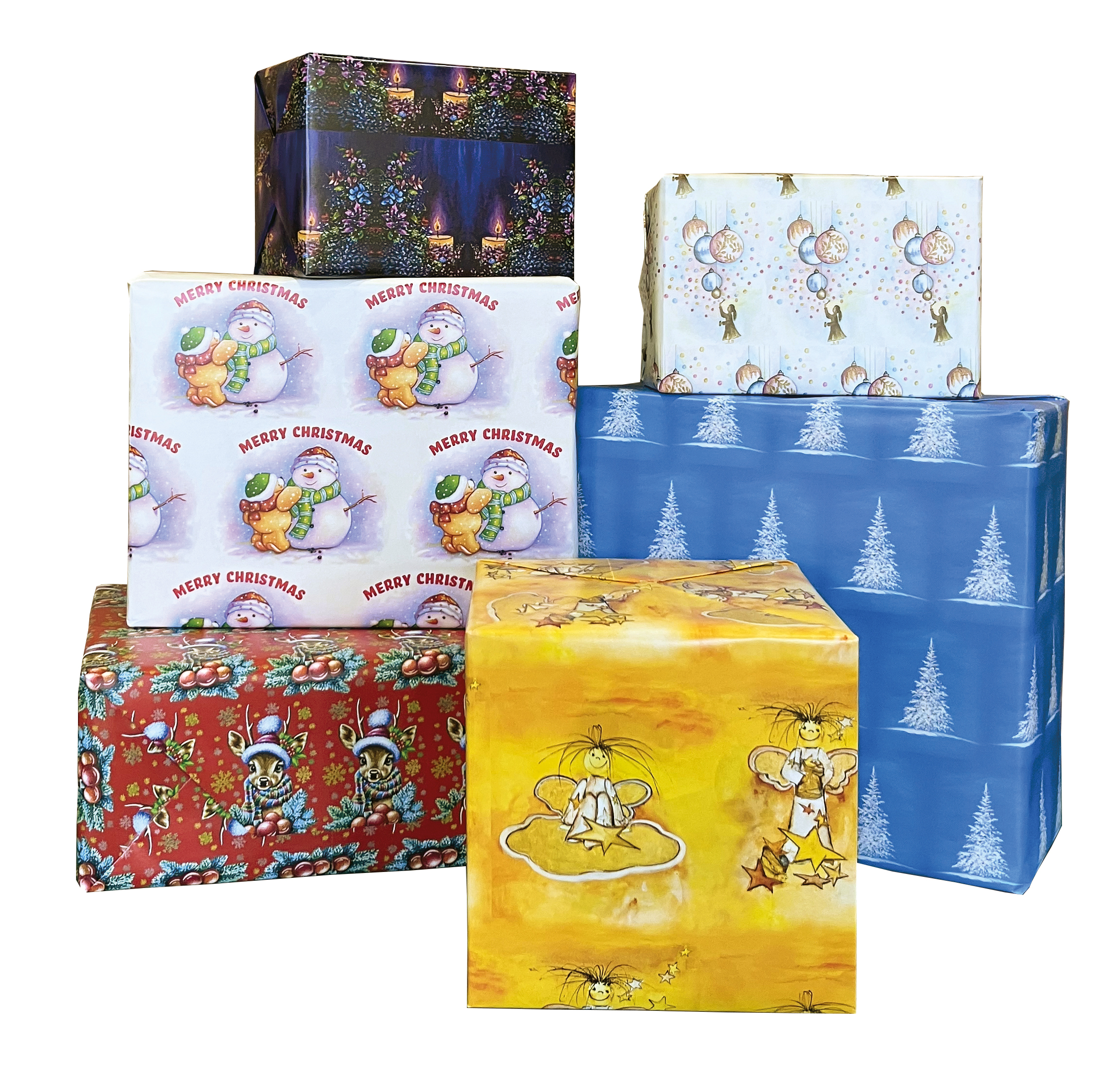 Geschenkpapier mit Weihnachtsmotiven