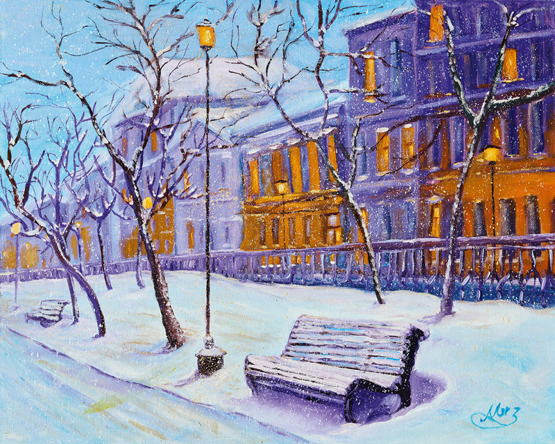 Bild Abendliche Winterlandschaft Bild Abendliche Winterlandschaft