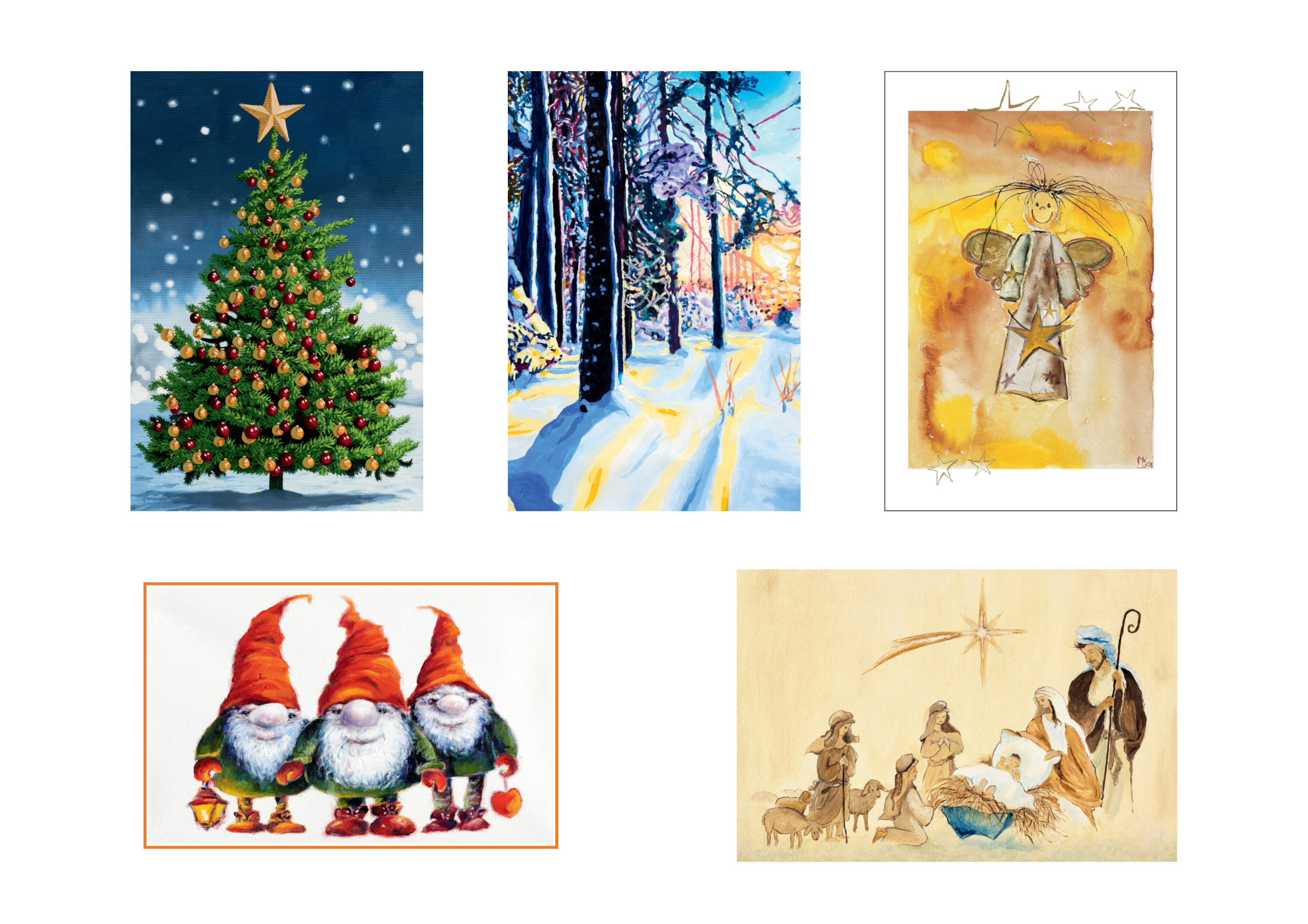 Weihnachtskarten-Set 1