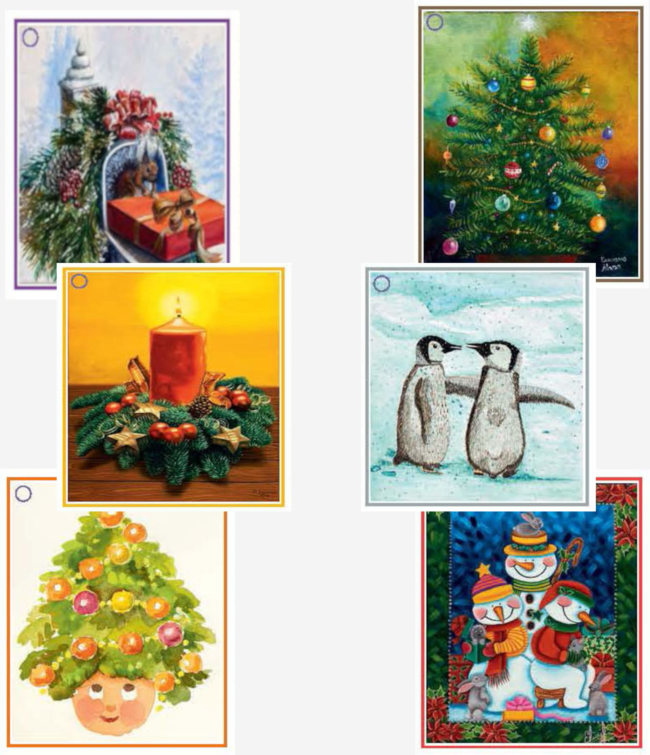 Geschenkanhänger mit Weihnachtgsmotiven (1945) Geschenkanhänger mit Weihnachtsmotiven