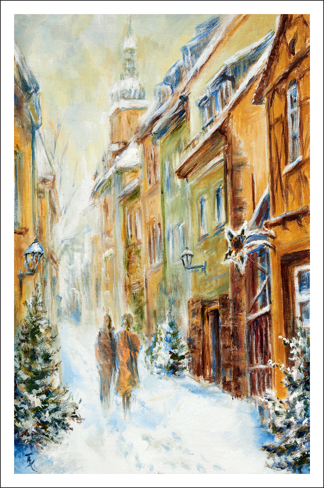 Winterlichte Gasse (2421) Winterliche Gasse
